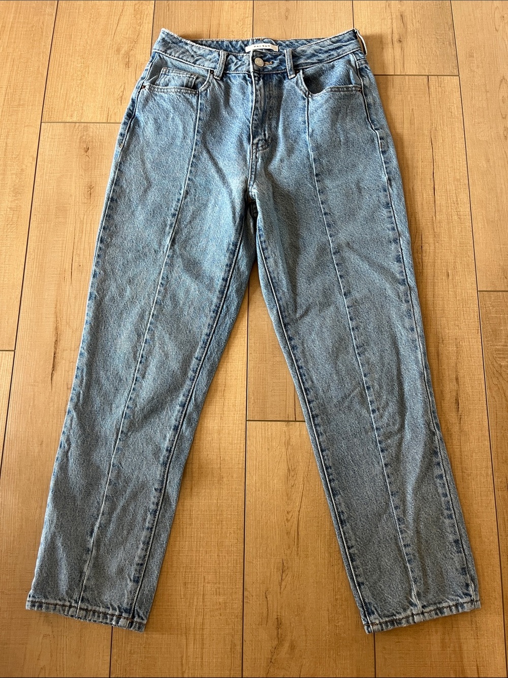 PacSun Light Wash High Rise Straight Jeans